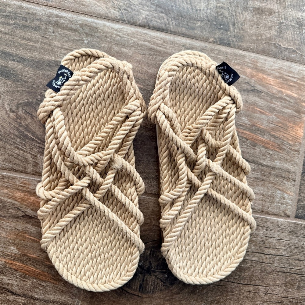 Nomadic State of Mind Unisex JC + Sole Vegan Rope Sandal, Camel, 41
